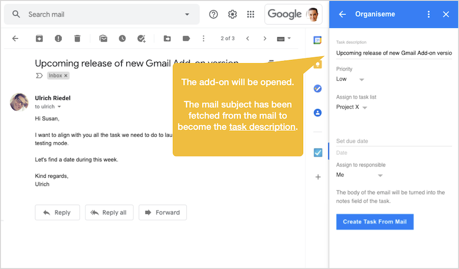 Adapt information for task