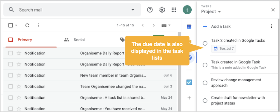 Create task in Google Calendar - 