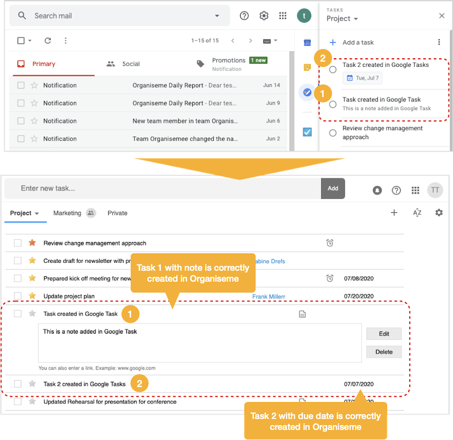 Create task in Google Calendar - 