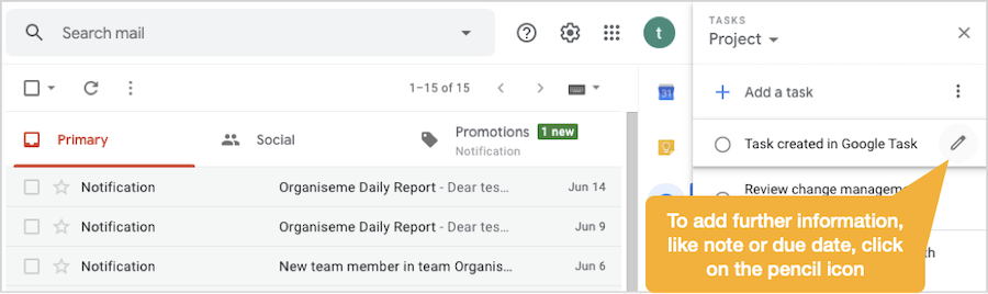 Create task in Google Task - set due date