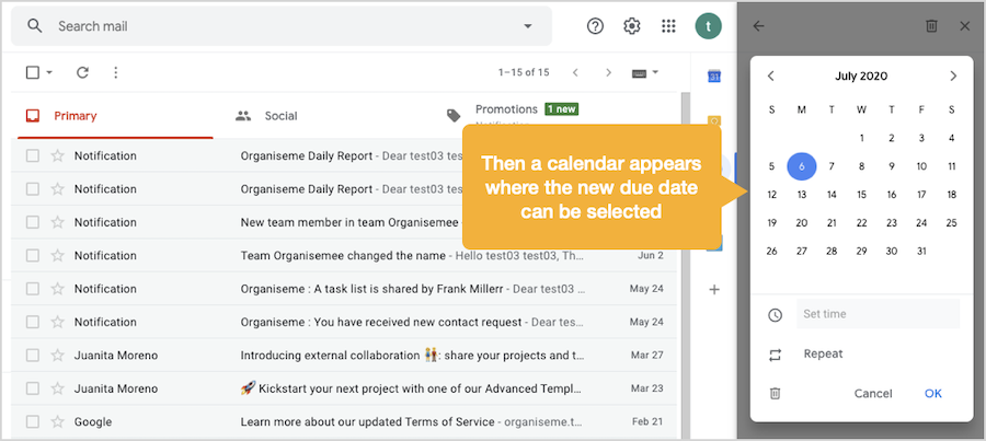 Editing Organiseme tasks in Google Tasks