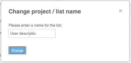 Task list menu - Change name